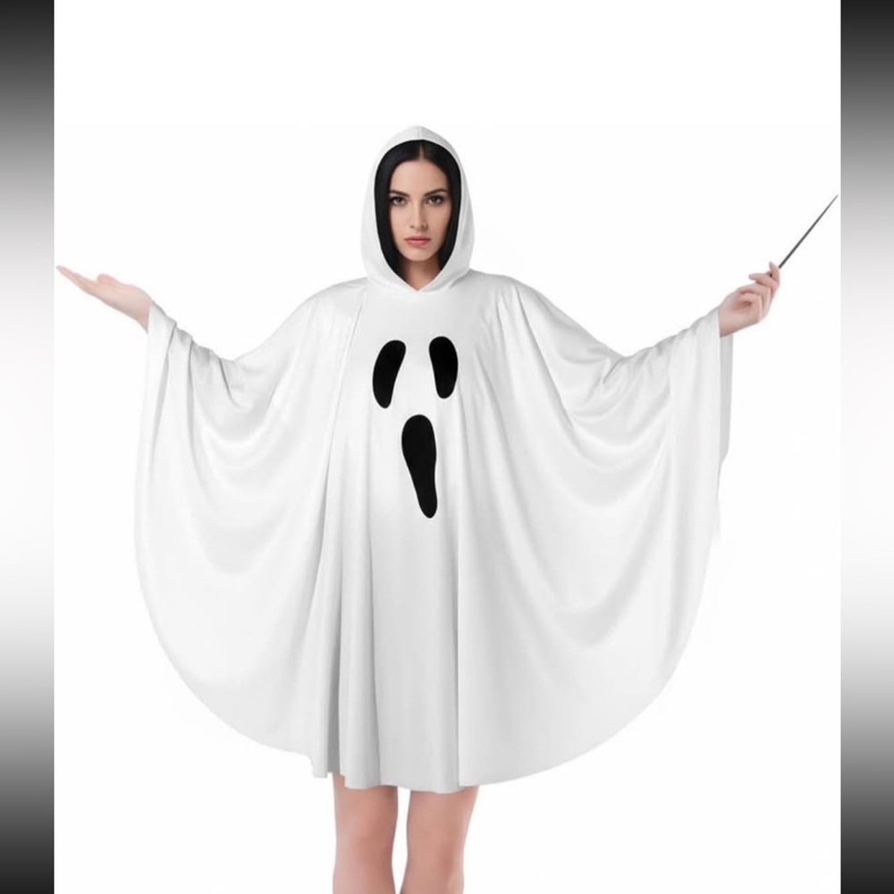 Ghost Hooded Poncho